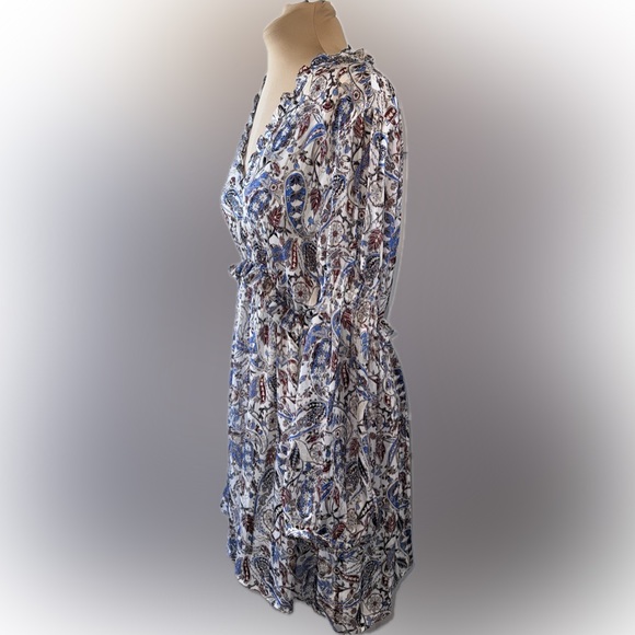 Zara Long Sleeve Paisley Floral Boho Dress - Picture 3 of 7